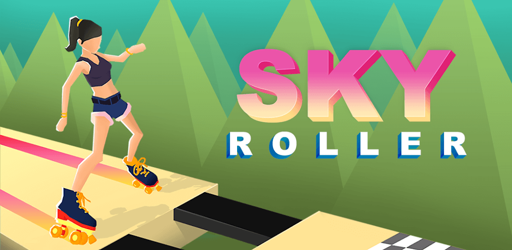Sky Roller: Rainbow Skating screenshot 1