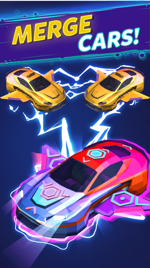 Merge Cyber Car: Highway Racer screenshot 2
