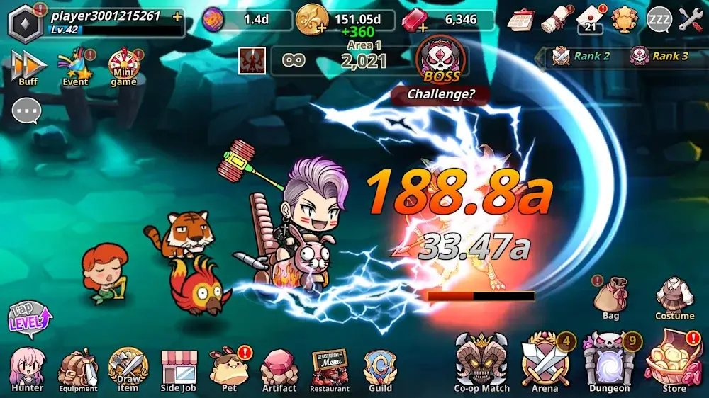 Pow Pow Dungeon: Idle screenshot 2