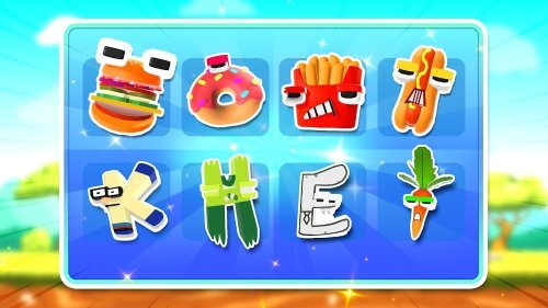 Merge Alphabet Food Battle screenshot 2