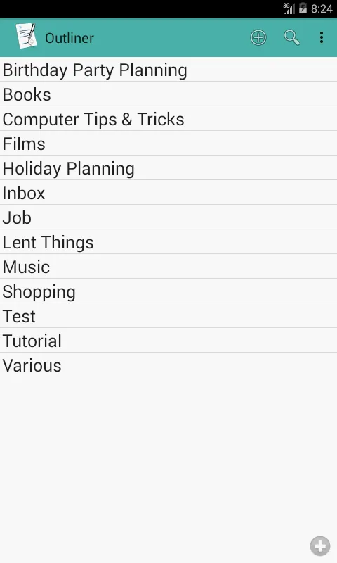 Outliner screenshot 2