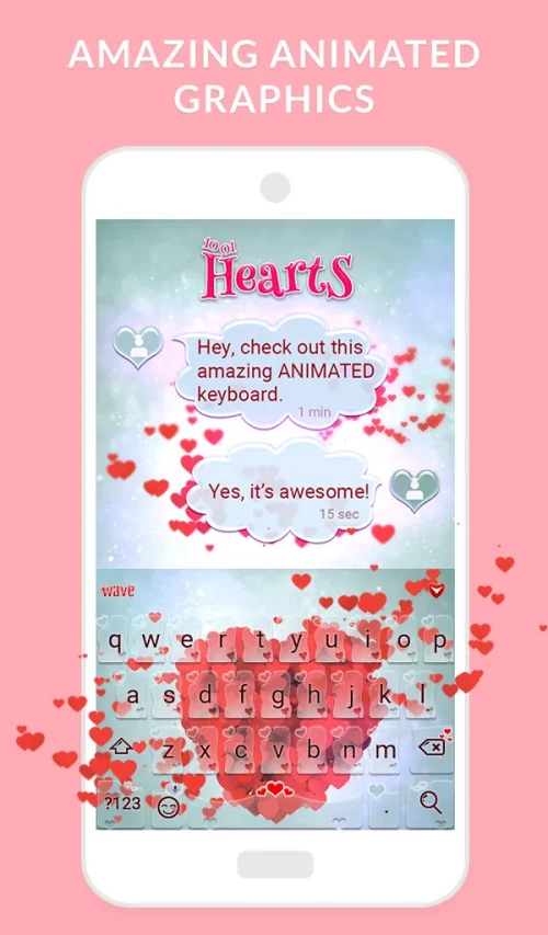 Wave Animated Keyboard Emoji (Wave Keyboard) screenshot 2