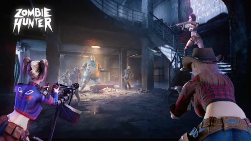 Hot Girl: Shooting Gun Game (Zombie Hunter：Survival) screenshot 2