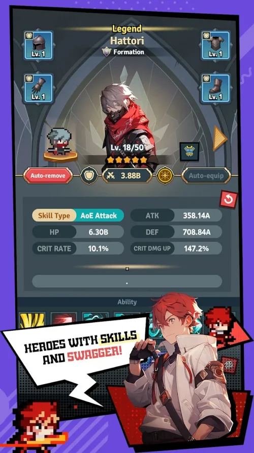 Rumble Squad: Idle Pixel RPG screenshot 2