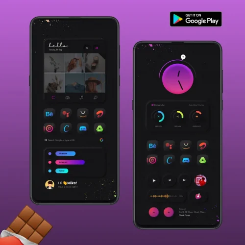 Chocolate KWGT screenshot 2