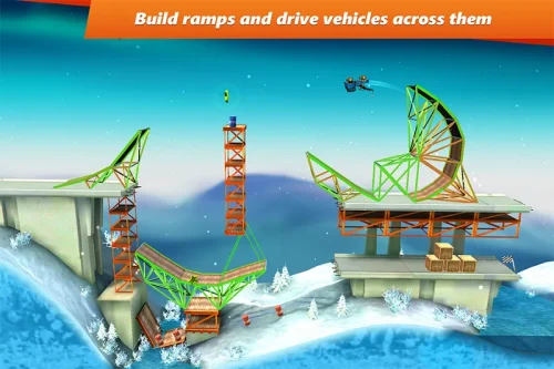 Bridge Constructor Stunts screenshot 2