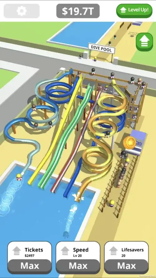 Idle Tap Splash Park screenshot 2