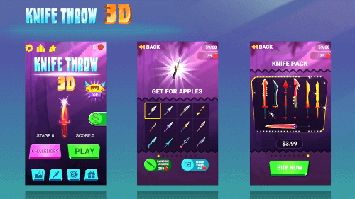 Knife Throw 3D screenshot 2