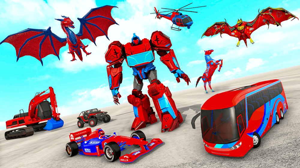 Multi Robot Car Transform Bat screenshot 2