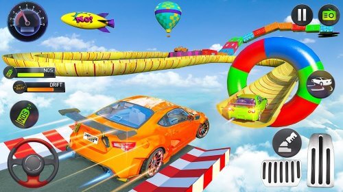 Mega Ramp Car Stunts Race Game screenshot 2