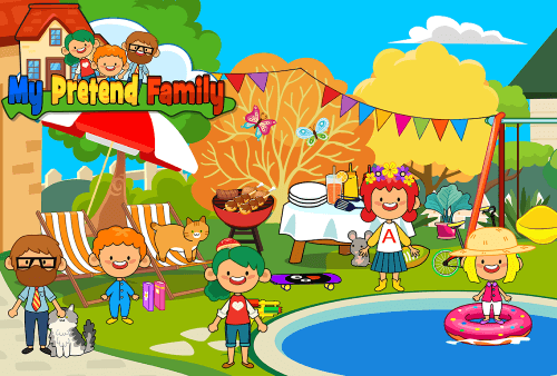 My Pretend Home & Family Town screenshot 2