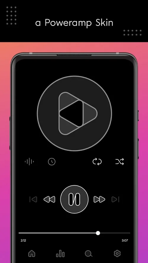 Dais Dark – Poweramp Skin screenshot 3