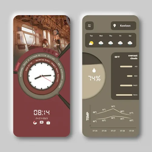 Time UI for KLWP screenshot 3