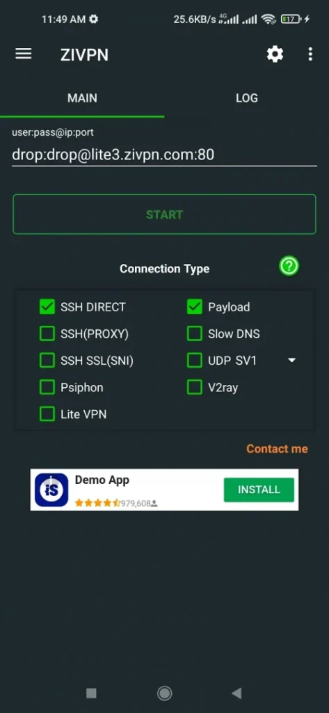 ZIVPN Tunnel (SSH/DNS/UDP) VPN screenshot 3