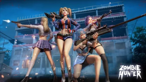 Hot Girl: Shooting Gun Game (Zombie Hunter：Survival) screenshot 3