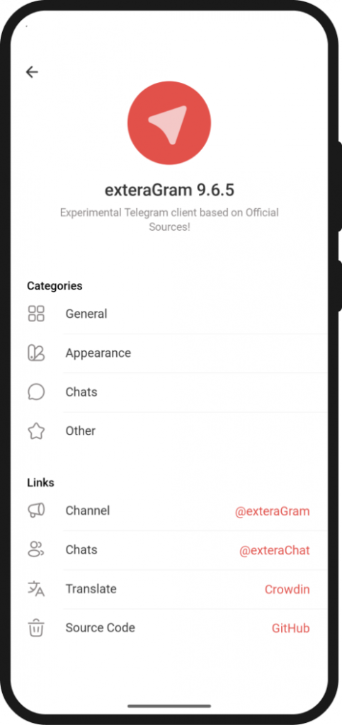 Exteragram screenshot 3