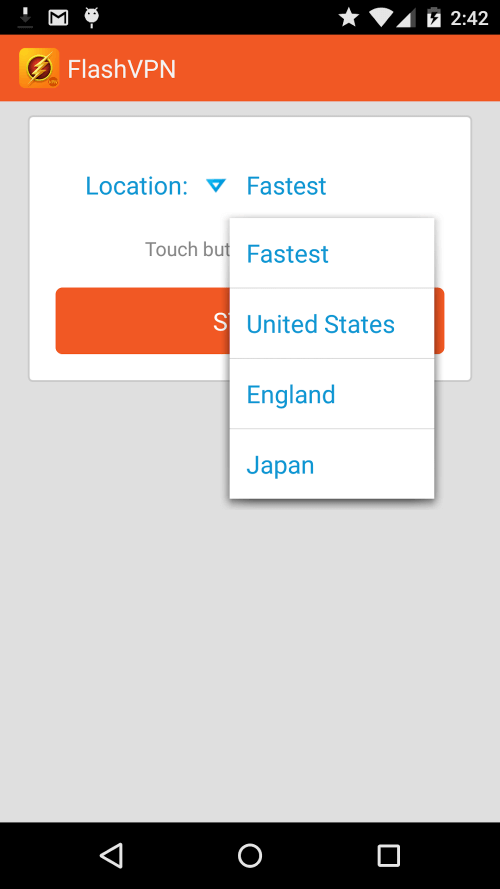 FlashVPN Fast VPN Proxy screenshot 3