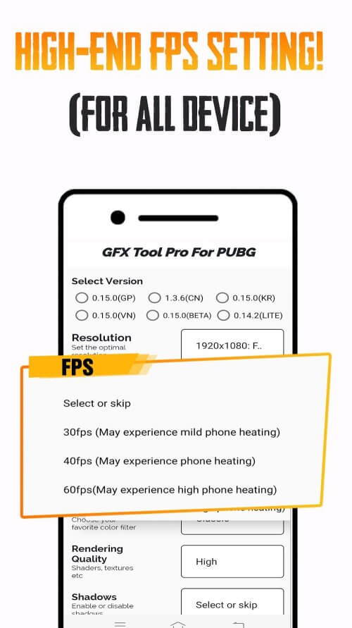 GFX Tool PUBG Pro (Advance FPS) screenshot 3
