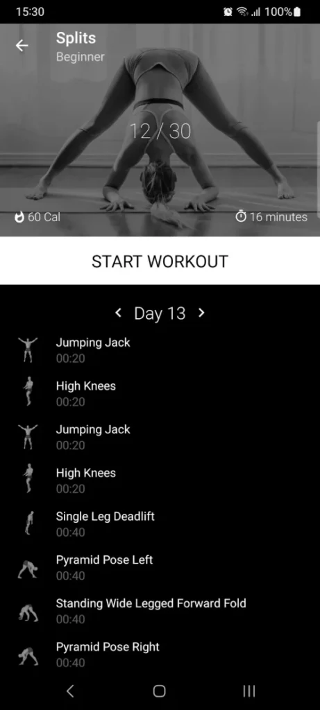 Splits. Stretching in 30 days screenshot 3