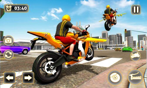 Flying Motorbike Taxi Driving screenshot 3