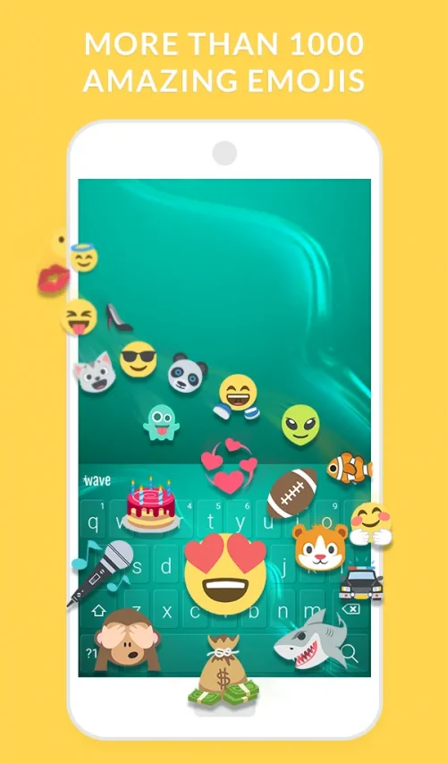 Wave Animated Keyboard Emoji (Wave Keyboard) screenshot 4