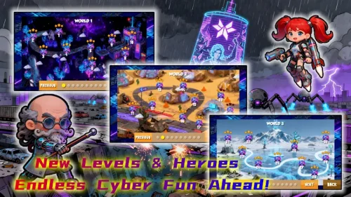 Cyber Rush: Neon Tower Wars screenshot 4
