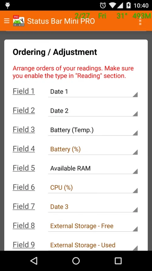 Status Bar Mini Pro screenshot 4