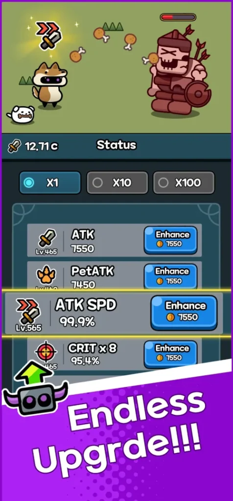 God of idle: Growing Warriors screenshot 4