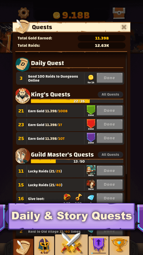 Idle Raids of the Dice Heroes screenshot 4