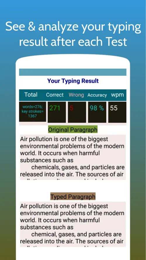 Typing Test App for Exams screenshot 5