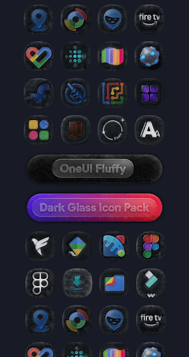 OneUI Fluffy Dark Glass Icons screenshot 5