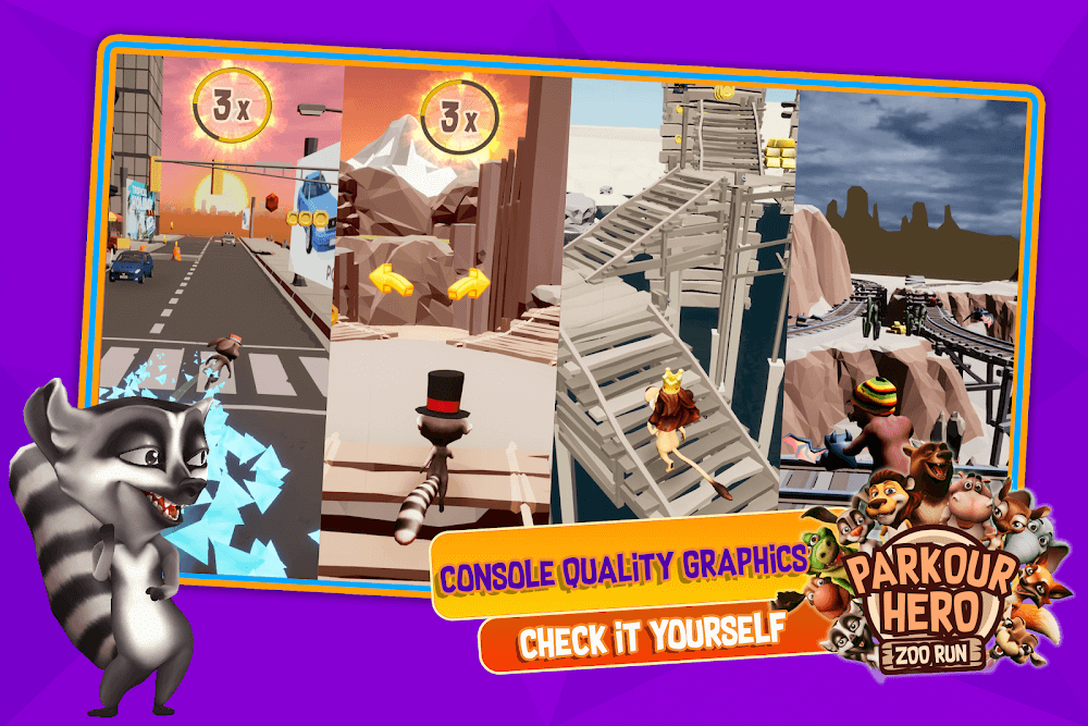 Parkour Hero – Animal Runner 3 screenshot 5
