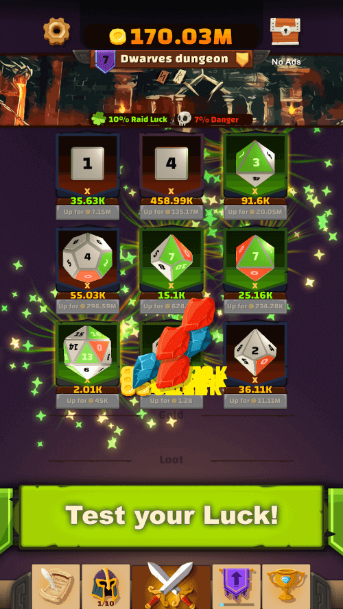 Idle Raids of the Dice Heroes screenshot 5