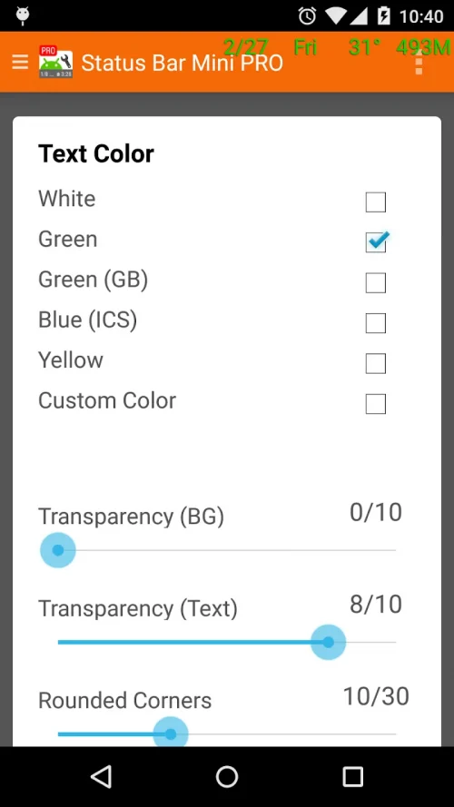 Status Bar Mini Pro screenshot 6
