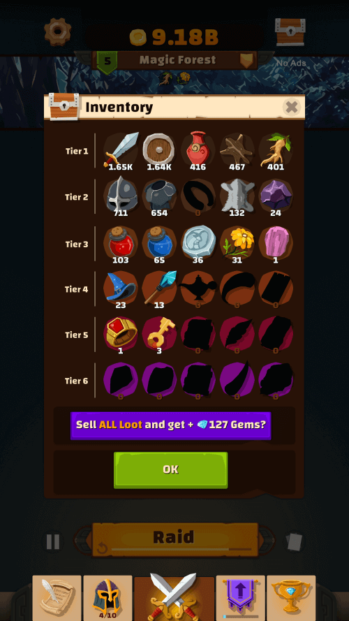 Idle Raids of the Dice Heroes screenshot 7