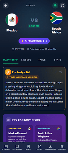 World Cup 2026 AI Live Scores screenshot 2