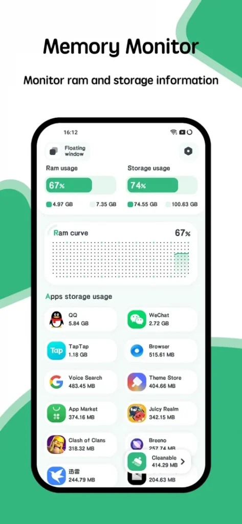 Powerful RAM Monitor Pro screenshot 2