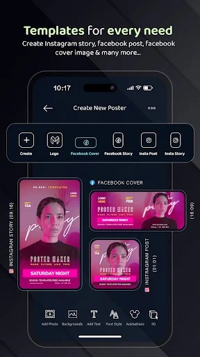 Poster Maker & Graphic Design MOD screenshot 3