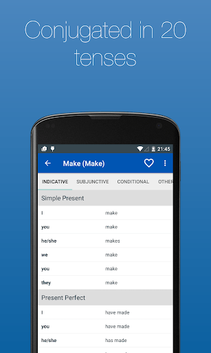 English Verb Conjugator Pro MOD screenshot 4