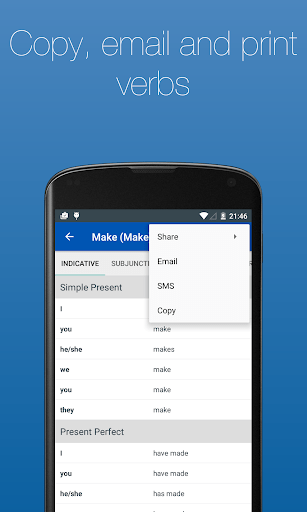 English Verb Conjugator Pro MOD screenshot 5