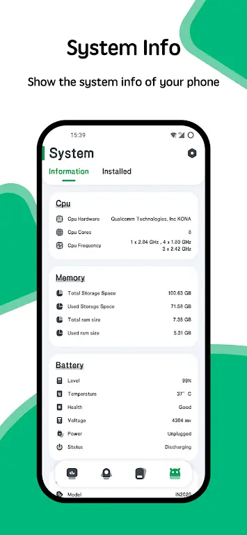 System Monitor Cpu Ram Battery screenshot 5