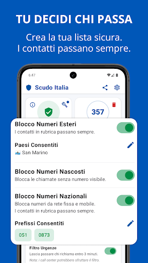 Blocco Chiamate Scudo Italia MOD screenshot 2